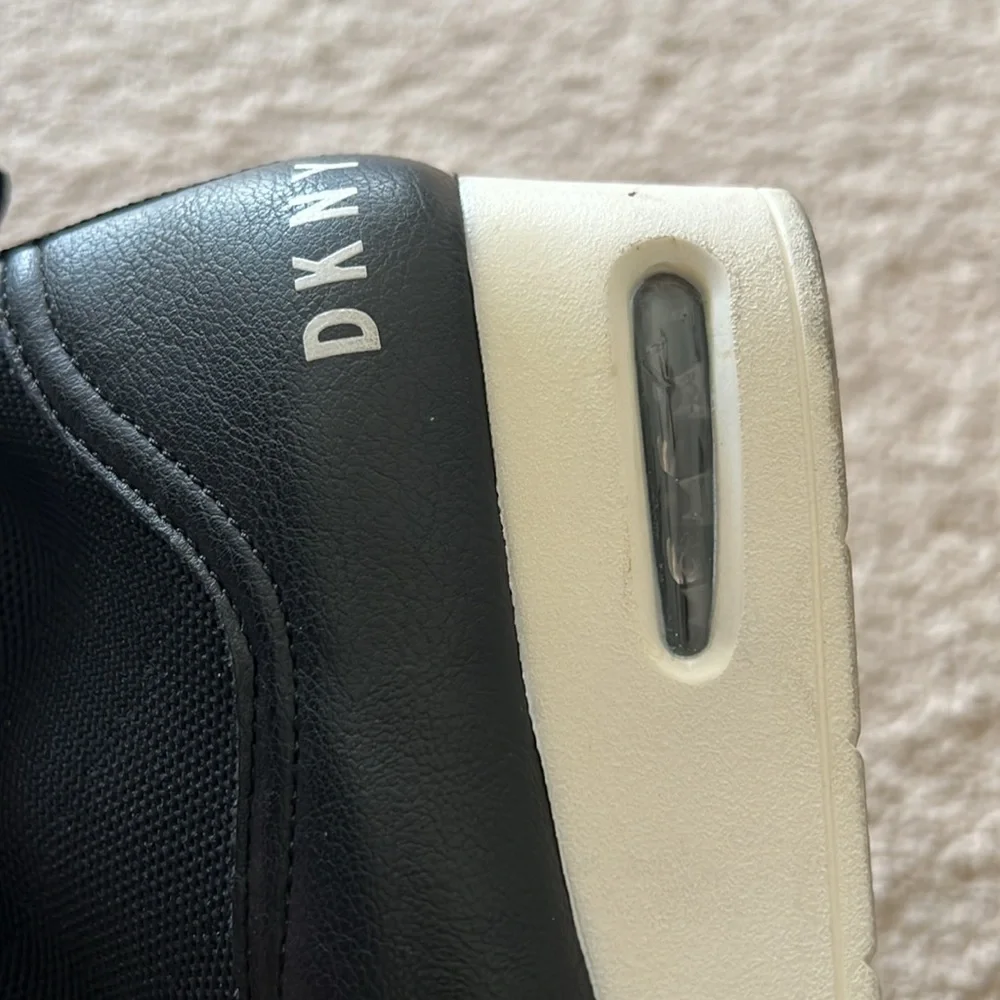 DKNY Trainers Wedge Heel Black Sneakers Size 7
